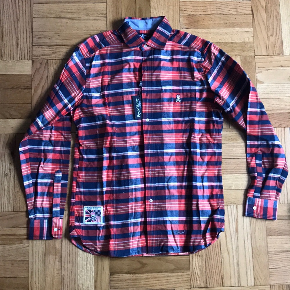 Psycho Bunny Men’s Checkered Shirt BRAND NEW